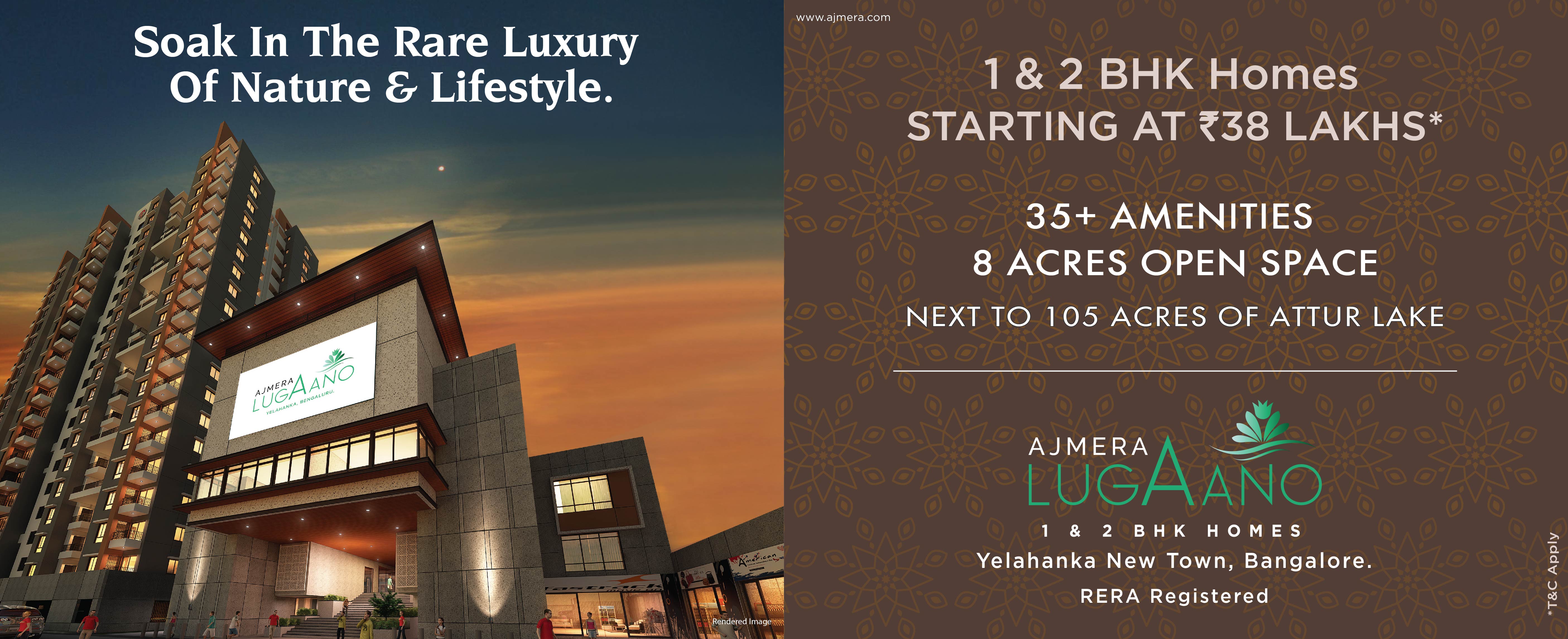 Ajmera Lugaano -Affordable 1&2 BHK in Yelahanka